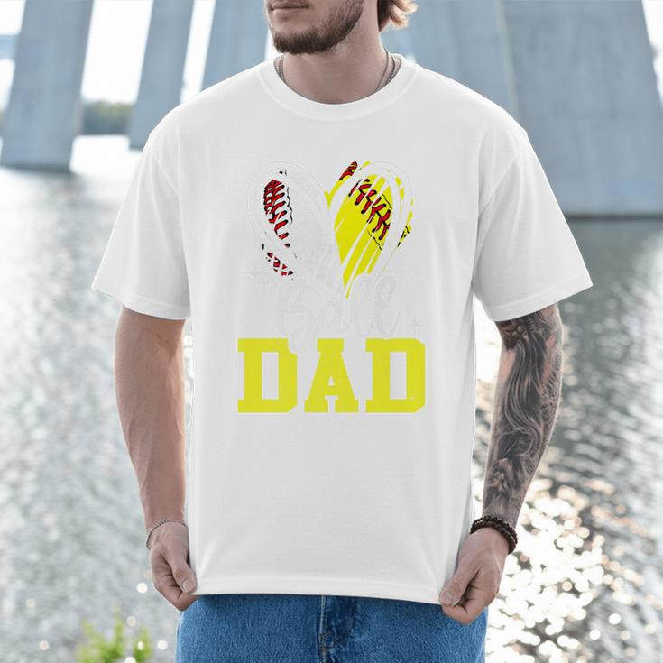 Ball Dad Softball Baseball Dad Fathers Day Premium Men T-Shirt