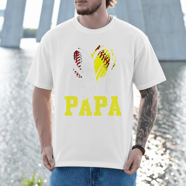 Ball Papa Softball Baseball Dad Daddy Premium Men T-Shirt