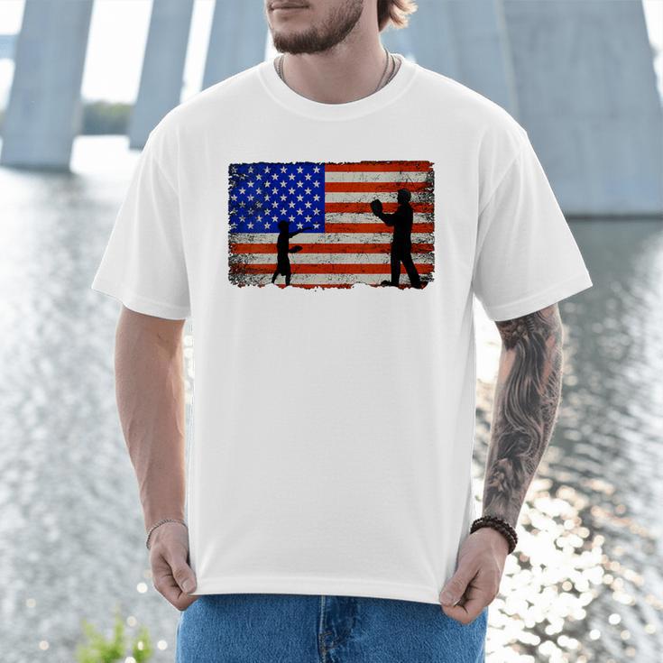 Baseball Coach Baseball Dad American Flag Men T-Shirt Baseball Coach Baseball Dad American Flag Men T-Shirt