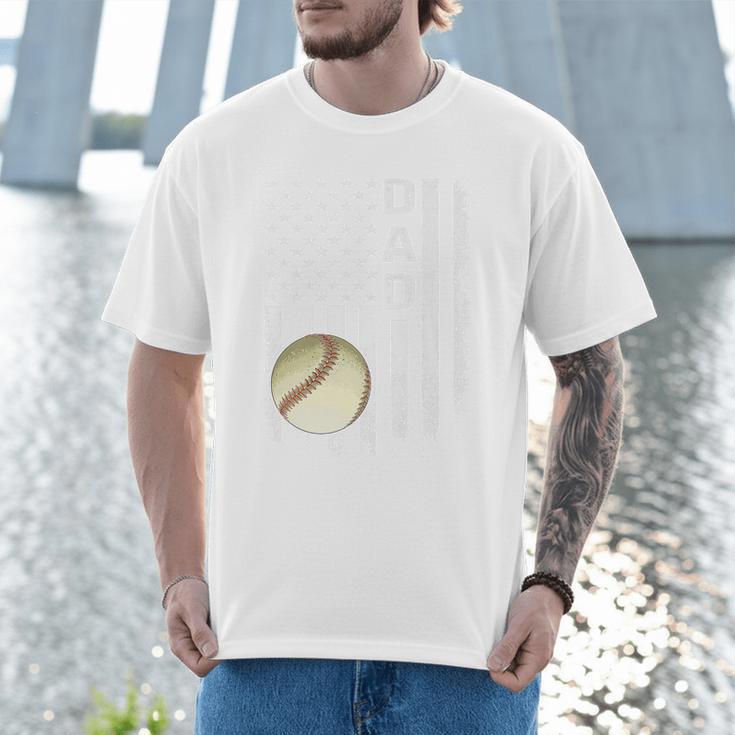 Baseball Dad America Flag Vintage Christmas Xmas Premium Men T-Shirt