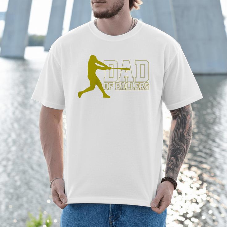 Baseball Dad Of Ballers Raglan Baseball Tee Men T-Shirt