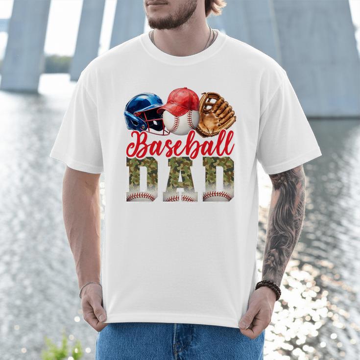 Baseball Dad Camo Father's Day Baseball Stuff Men Premium Men T-Shirt