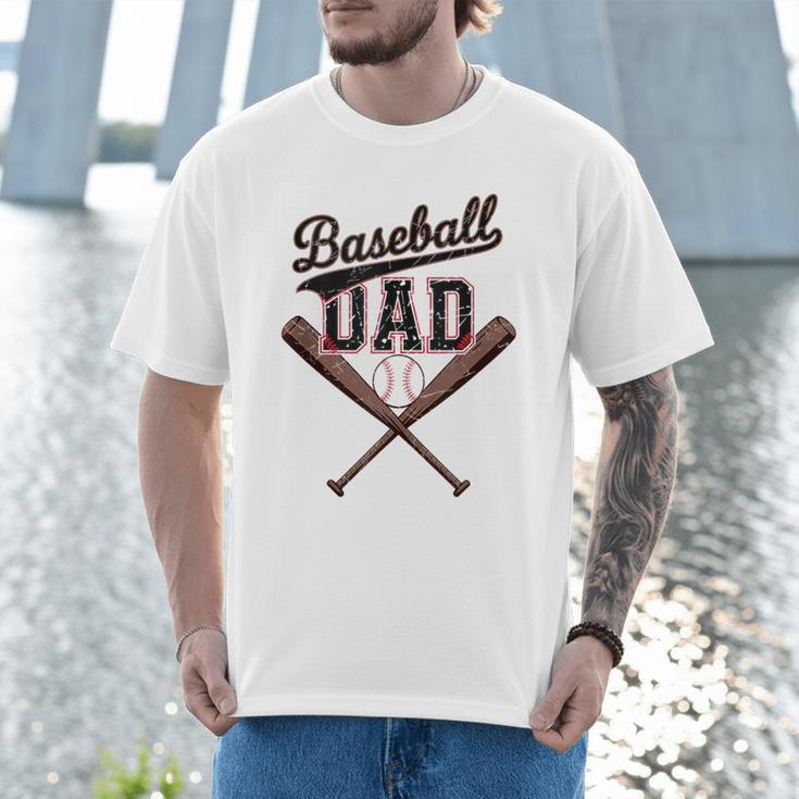 Baseball Dad Father's Day Baseball Daddy Game Day Toddlers Men T-Shirt Baseball Dad Father's Day Baseball Daddy Game Day Toddlers Men T-Shirt