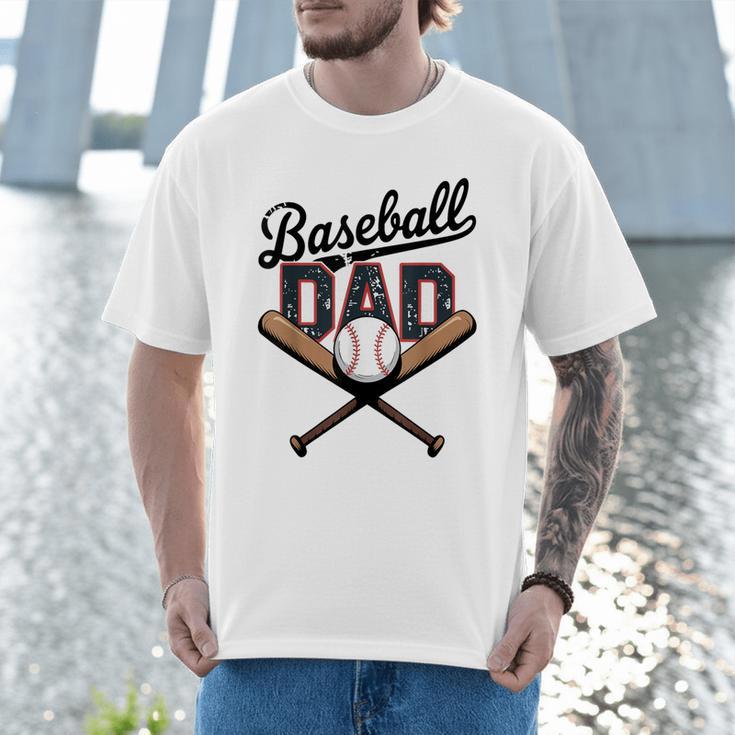 Baseball Dad For Father's Day Game Day Celebration Men T-Shirt