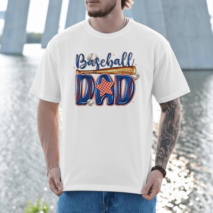 Baseball Dad Game Day Fathers Day Men T-Shirt Baseball Dad Game Day Fathers Day Men T-Shirt