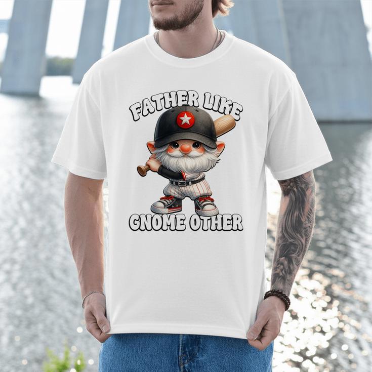 Baseball Dad Gnome For Baseball Grandpa Fathers Day Premium Tri-Blend Men T-Shirt