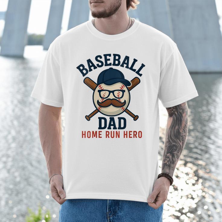 Baseball Dad Home Run Hero For Sports Dad Coach Men T-Shirt Baseball Dad Home Run Hero For Sports Dad Coach Men T-Shirt