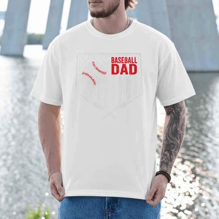 Baseball Dad Men USA American Flag Fathers Day 4th Of July Premium Men T-Shirt Baseball Dad Men USA American Flag Fathers Day 4th Of July Premium Men T-Shirt