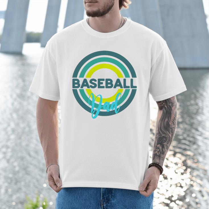 Baseball Dad With Modern Baseball Circles Premium Tri-Blend Men T-Shirt Baseball Dad With Modern Baseball Circles Premium Tri-Blend Men T-Shirt