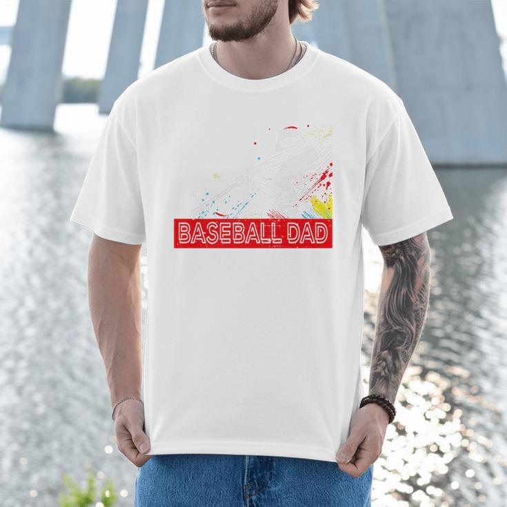 Baseball Dad Baseball Pop Art Baseball Sport Team Premium Men T-Shirt
