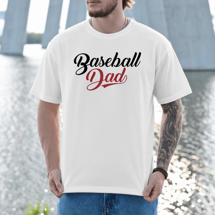 Baseball Dad Script Raglan Baseball Tee Men T-Shirt