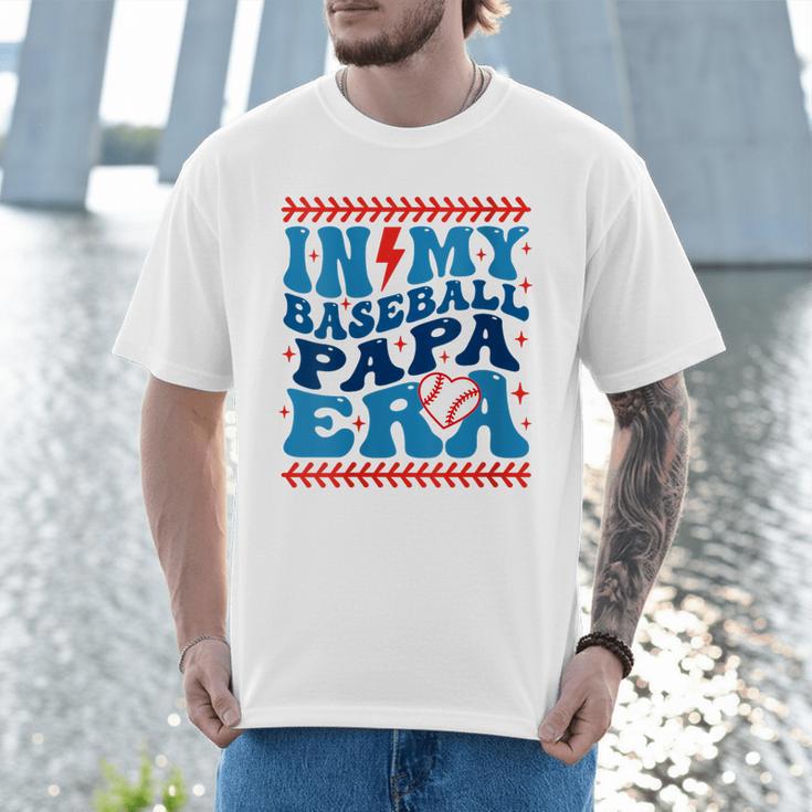 In My Baseball Papa Era Groovy Baseball Dad Family Matching Men T-Shirt In My Baseball Papa Era Groovy Baseball Dad Family Matching Men T-Shirt