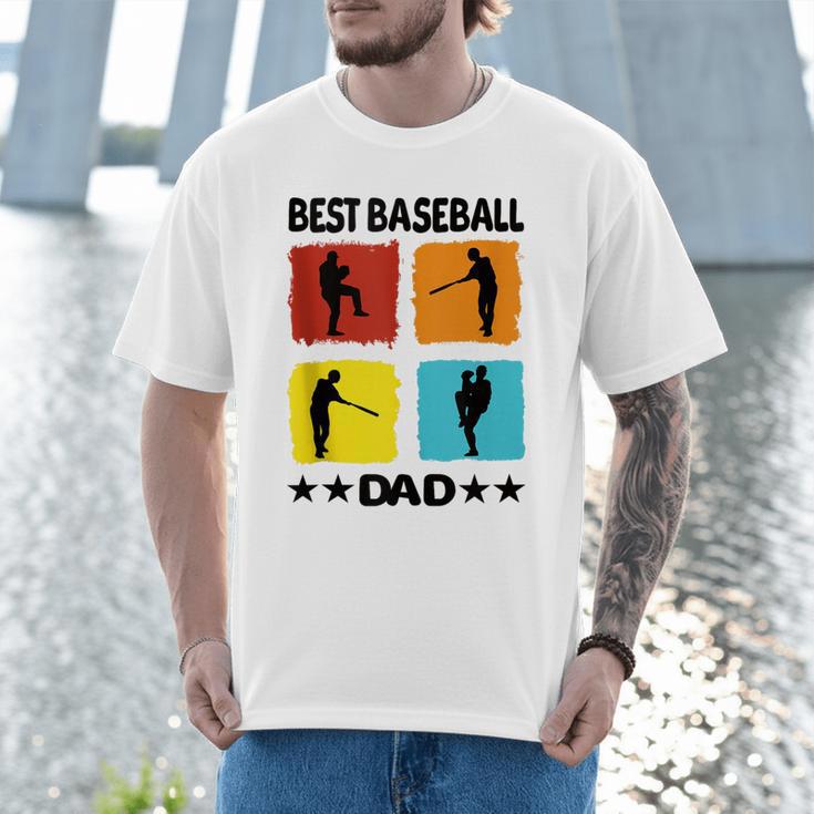 Best Baseball Dad Baseball Baseball Player Dad Saying Men T-Shirt