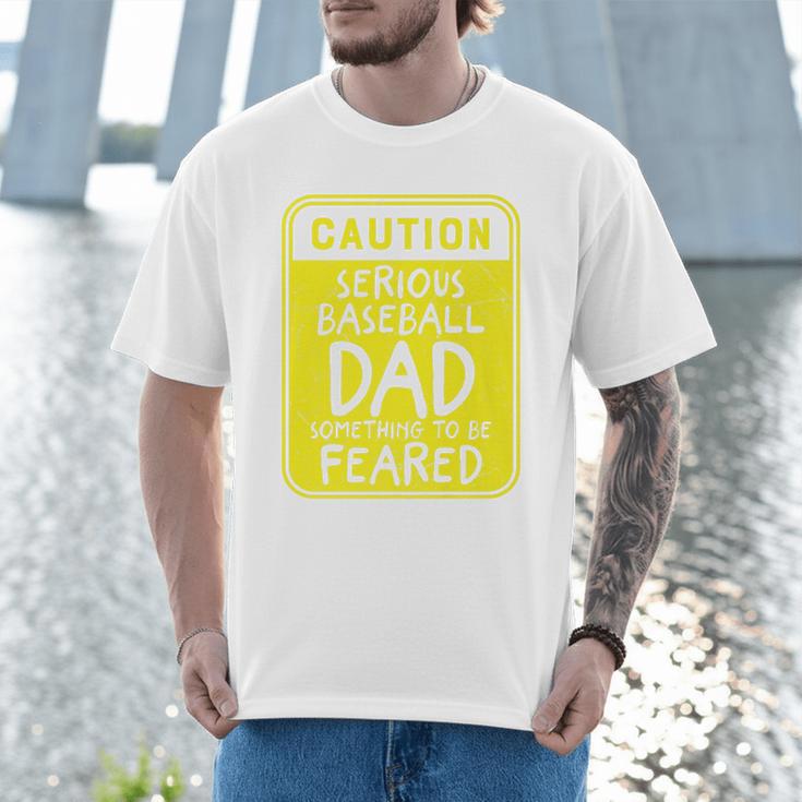 Caution Serious Baseball Dad Something To Be Feared Premium Men T-Shirt Caution Serious Baseball Dad Something To Be Feared Premium Men T-Shirt