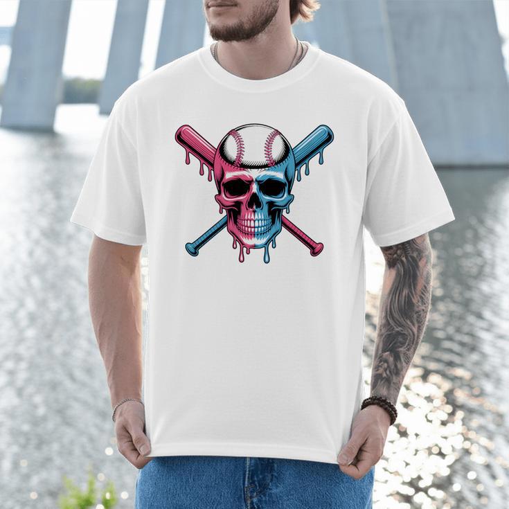 Cool Baseball Ice Cream Dripping Baseball Dad Baseball Lover Premium Men T-Shirt