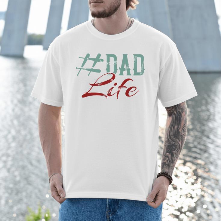 Dad Life Softball Baseball Daddy Sports Father’s Day Premium Men T-Shirt
