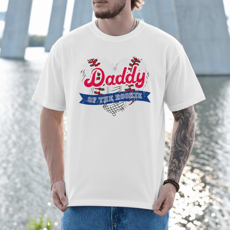 Daddy Of The Rookie Baseball Dad Retro Love Heart Birthday Premium Men T-Shirt Daddy Of The Rookie Baseball Dad Retro Love Heart Birthday Premium Men T-Shirt