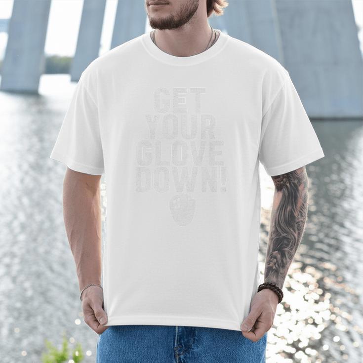 Get Your Glove Down Baseball Dad Fathers Day Premium Tri-Blend Men T-Shirt Get Your Glove Down Baseball Dad Fathers Day Premium Tri-Blend Men T-Shirt