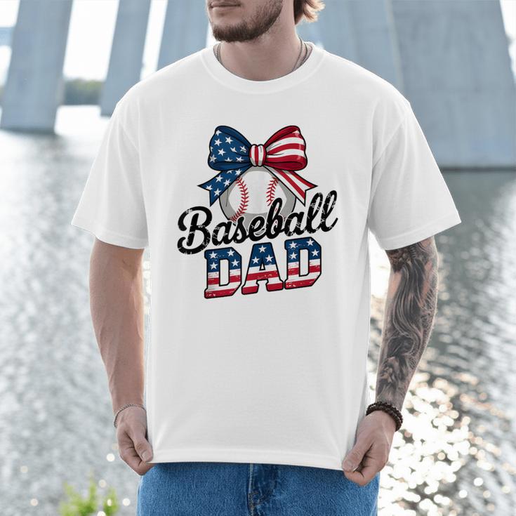 Patriotic Baseball Dad 4th Of July For All American Fathers Men T-Shirt Patriotic Baseball Dad 4th Of July For All American Fathers Men T-Shirt