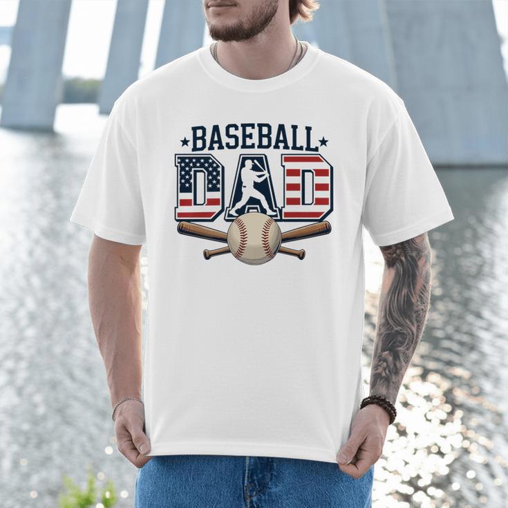 Patriotic Baseball Dad USA Flag American 4th Of July Premium Men T-Shirt Patriotic Baseball Dad USA Flag American 4th Of July Premium Men T-Shirt