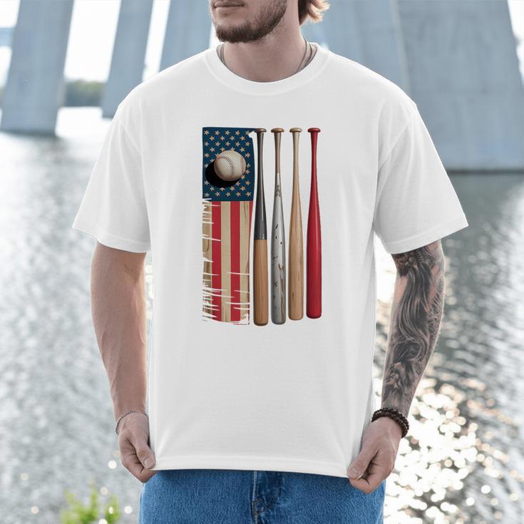 Patriotic USA Flag American Baseball Dad 4th Of July Premium Men T-Shirt Patriotic USA Flag American Baseball Dad 4th Of July Premium Men T-Shirt