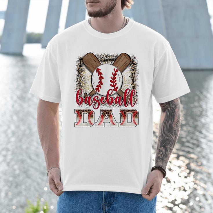 Retro Baseball Dad Leopard Proud Ball Dad Men T-Shirt Retro Baseball Dad Leopard Proud Ball Dad Men T-Shirt