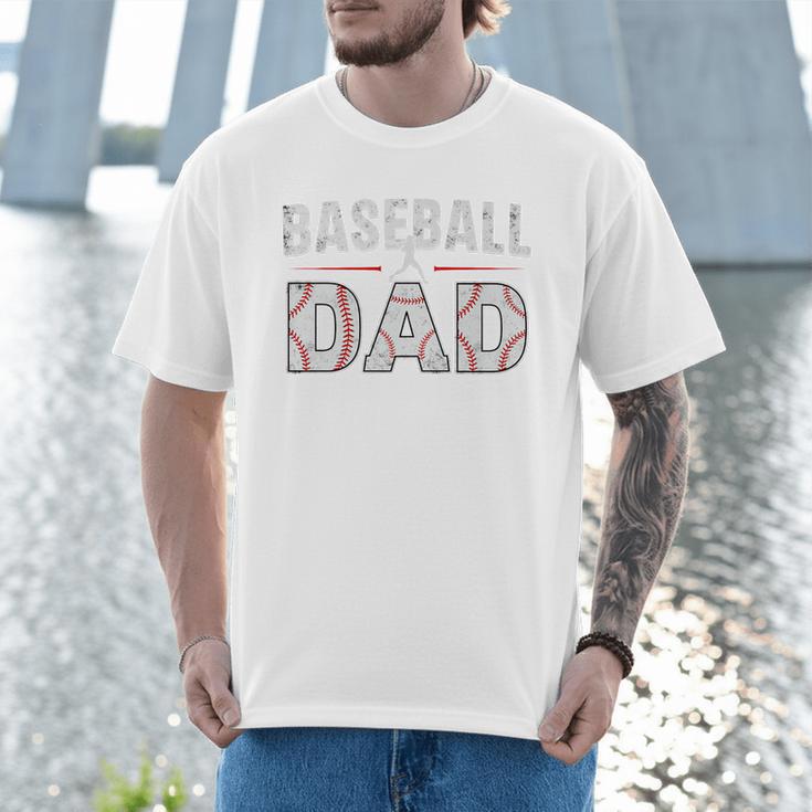 Softball Ball Dad Baseball Dad Parent Fathers Day Baseball Premium Men T-Shirt