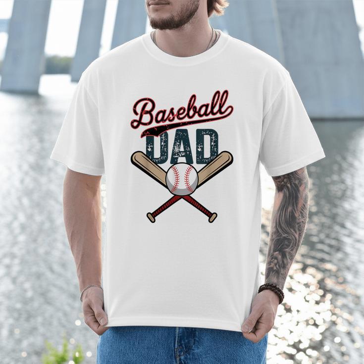 Vintage Baseball Dad Happy Fathers Day Players Toddler Kids Men T-Shirt Vintage Baseball Dad Happy Fathers Day Players Toddler Kids Men T-Shirt