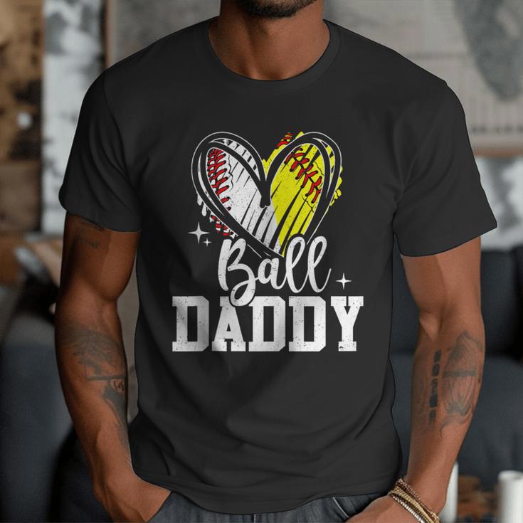 Ball Daddy Softball Baseball Dad Fathers Day Men T-Shirt Ball Daddy Softball Baseball Dad Fathers Day Men T-Shirt