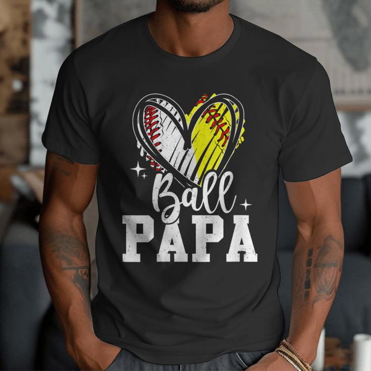 Ball Papa Softball Baseball Dad Fathers Day Men T-Shirt Ball Papa Softball Baseball Dad Fathers Day Men T-Shirt