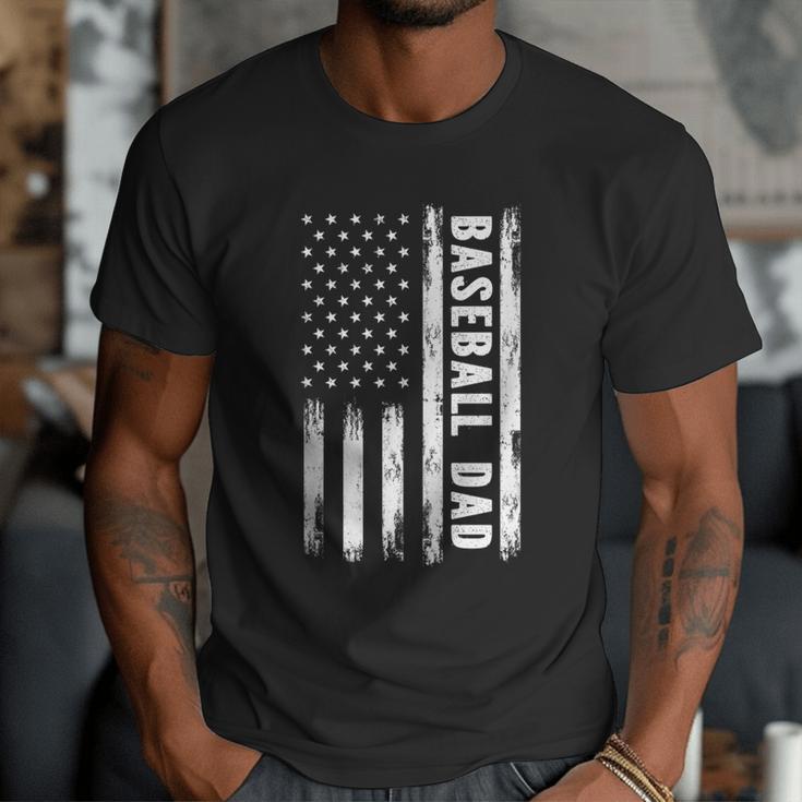 Baseball Dad American Flag Grunge Retro Vintage Father Men T-Shirt Baseball Dad American Flag Grunge Retro Vintage Father Men T-Shirt