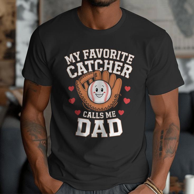 Baseball Dad Father's Day Catcher Men Men T-Shirt Baseball Dad Father's Day Catcher Men Men T-Shirt