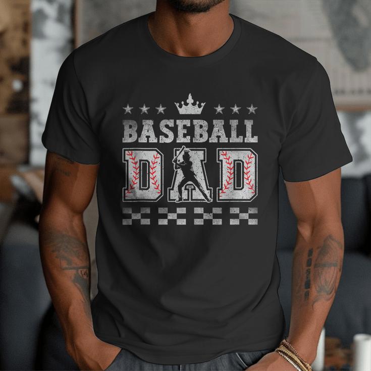Baseball Dad Father's Day Baseball Father Retro Vintage Men T-Shirt