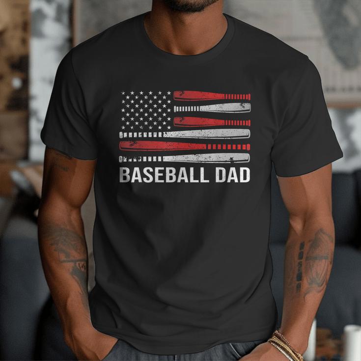Baseball Dad Father's Day US Flag Baseball Men T-Shirt Baseball Dad Father's Day US Flag Baseball Men T-Shirt