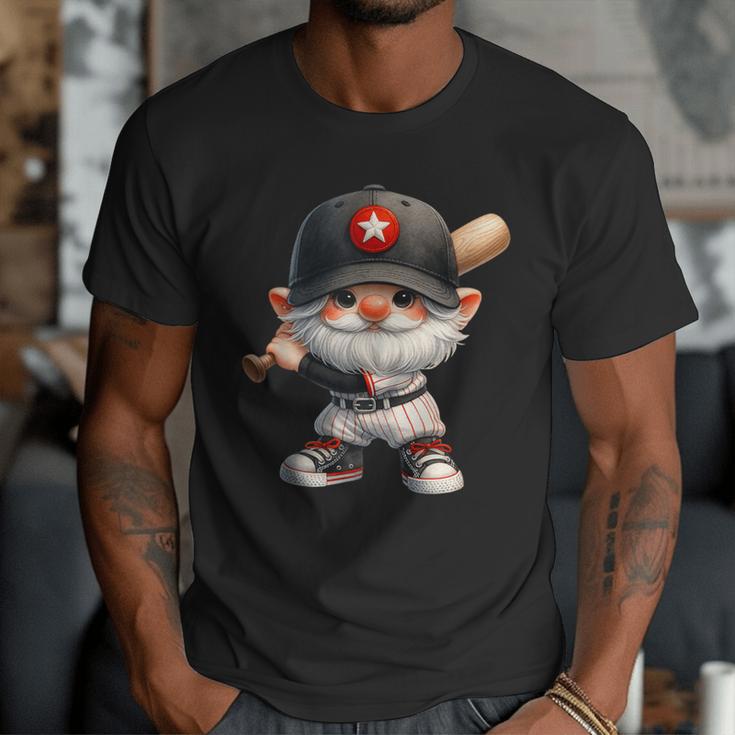 Baseball Dad Gnome With Baseball Bat For Grandpa Life Men T-Shirt