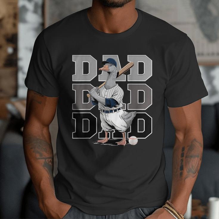Baseball Dad Goose Sports Lover Father's Day Tee Men T-Shirt