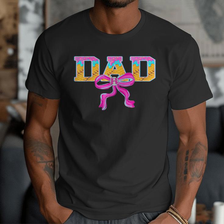 Baseball Dad Ice Cream Drip Game Day Family Matching Men T-Shirt