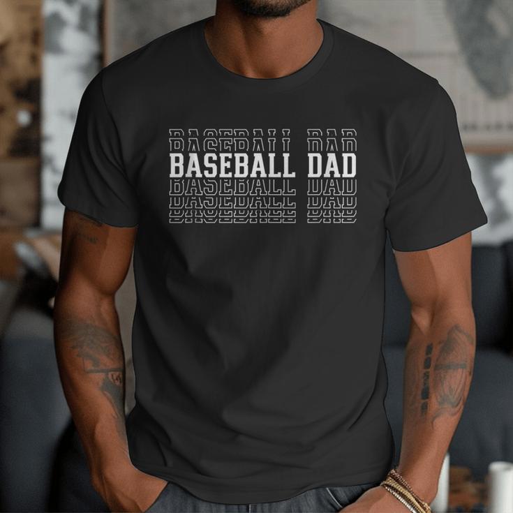 Baseball Dad Layered Text Father Coach Player Men T-Shirt Baseball Dad Layered Text Father Coach Player Men T-Shirt
