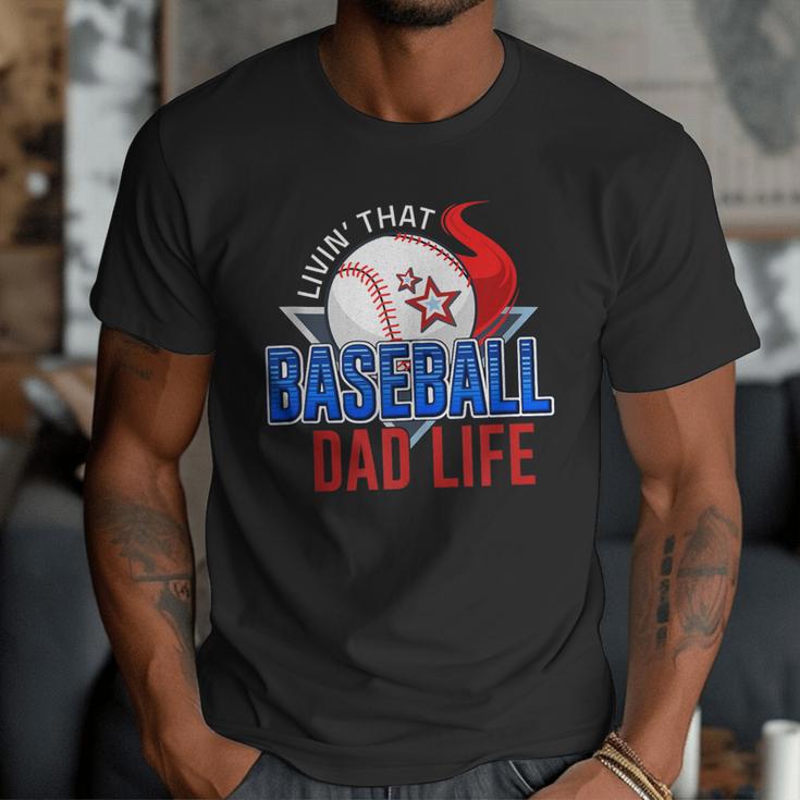 Baseball Dad Life Happy Fathers Day Dad Daddy Baseball Lover Men T-Shirt