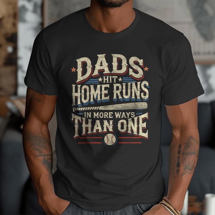 Baseball Dad Men Dads Hit Home Runs In More Ways Than One Men T-Shirt