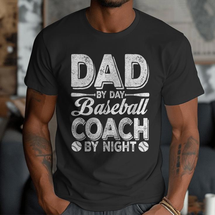 Baseball Dad For Men Dad By Day Baseball Coach By Night Men T-Shirt