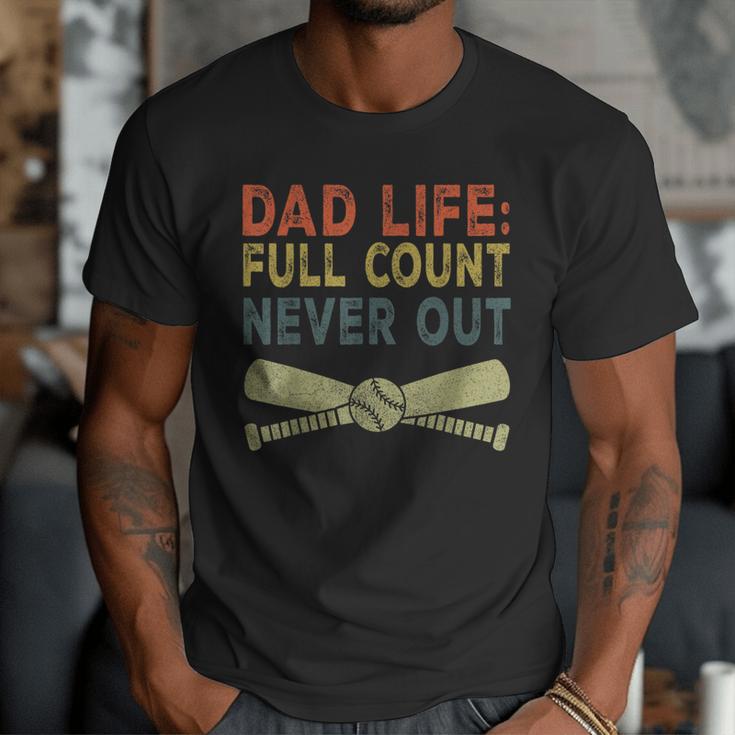 Baseball Dad For Men Dad Life Full Count Never Out Men T-Shirt Baseball Dad For Men Dad Life Full Count Never Out Men T-Shirt