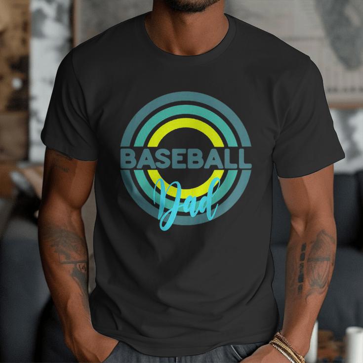 Baseball Dad With Modern Baseball Circles Men T-Shirt