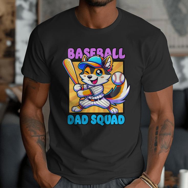 Baseball Dad Squad Fox On The Bat Men T-Shirt Baseball Dad Squad Fox On The Bat Men T-Shirt
