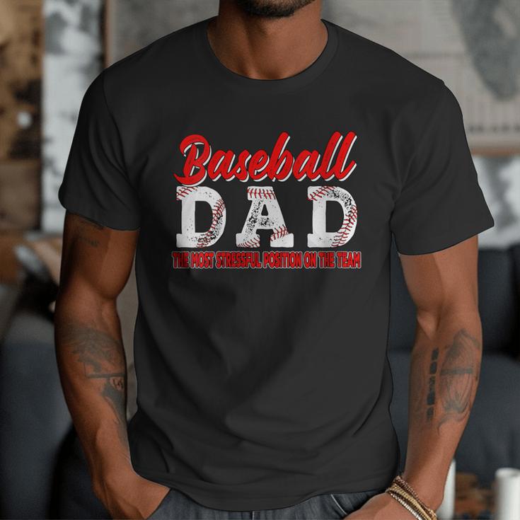 Baseball Dad Most Stressful Position On The Team Player Men T-Shirt Baseball Dad Most Stressful Position On The Team Player Men T-Shirt