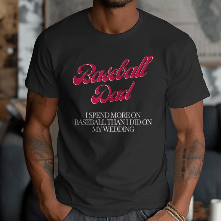 Baseball Dad Travel Ball Little League Husband Wedding Men T-Shirt