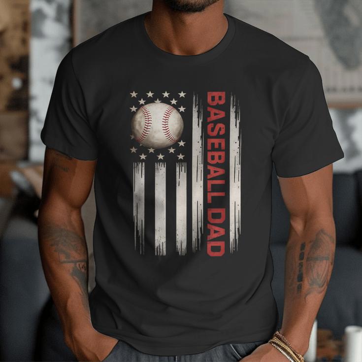 Baseball DAD USA American Flag Fathers Day 4th Of July Men T-Shirt Baseball DAD USA American Flag Fathers Day 4th Of July Men T-Shirt