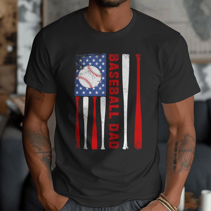 Baseball Dad USA American Flag Father's Day 4th Of July Men T-Shirt Baseball Dad USA American Flag Father's Day 4th Of July Men T-Shirt
