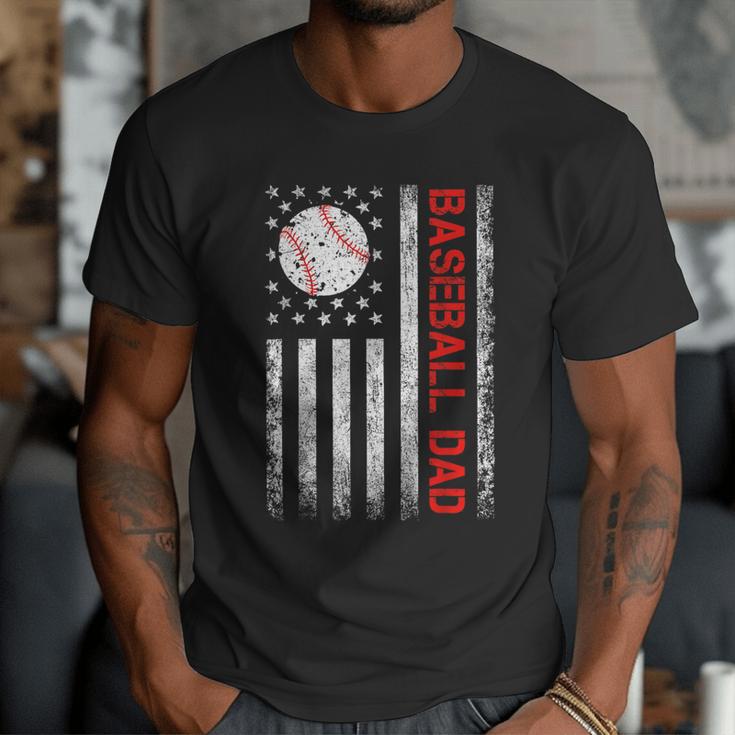 Baseball Dad USA American Flag Men Daddy Fathers Day Men T-Shirt Baseball Dad USA American Flag Men Daddy Fathers Day Men T-Shirt