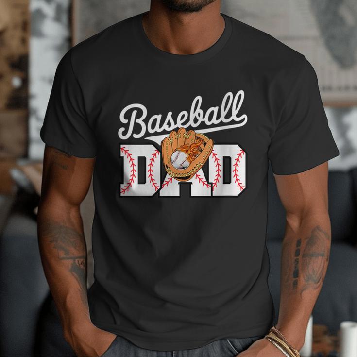 Baseball Dad Vintage Sports Fathers Day Baseball Fan Men T-Shirt